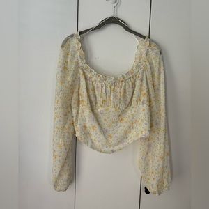 Elodie Cropped Corset-Style Blouse
